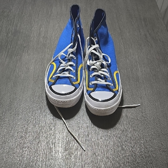 Converse Blue and White High-Top Sneakers - Picture 2 of 4